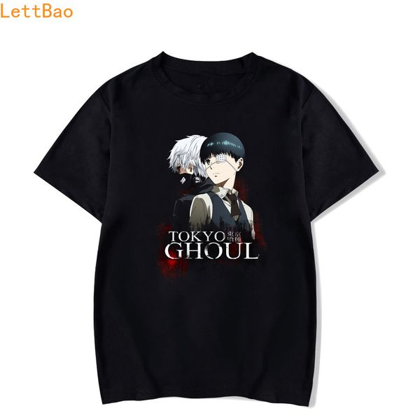 

funny t shirts tokyo ghoul t shirt men 90s aesthetic casual ken kaneki shirt cartoon print japan anime clothes cosplay tshirt