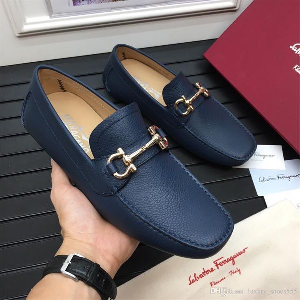 

2020 latest blue leather casual shoes men's casual shoes fashion trend comfortable shoe size 39-44 type 39745400597ab