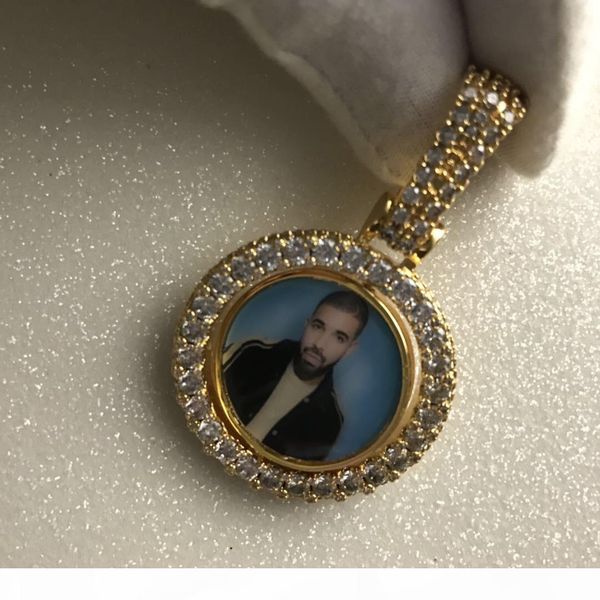 

custom two side picture rotate pendant hip hop custom personality p pendant whole sale picture pendant necklace, Silver