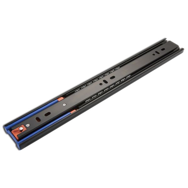 

three-fold ball bearing drawer telescopic slide buffer rail mute fitting three-section rail damping slide slide zm4517