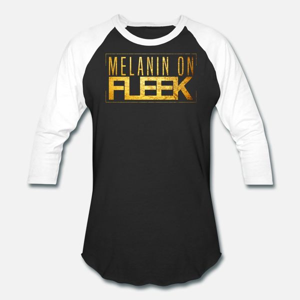 

melanin on fleek t shirt men knitted cotton round neck fit fit new fashion spring autumn standard shirt