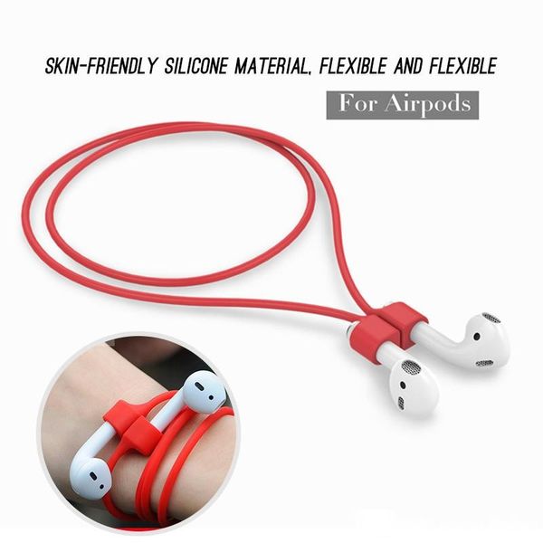 

magnetic anti-lost rope for apple airpods pro wireless headset magnetic bluetooth earphone strap silicone lanyard for airpods 3 2 1