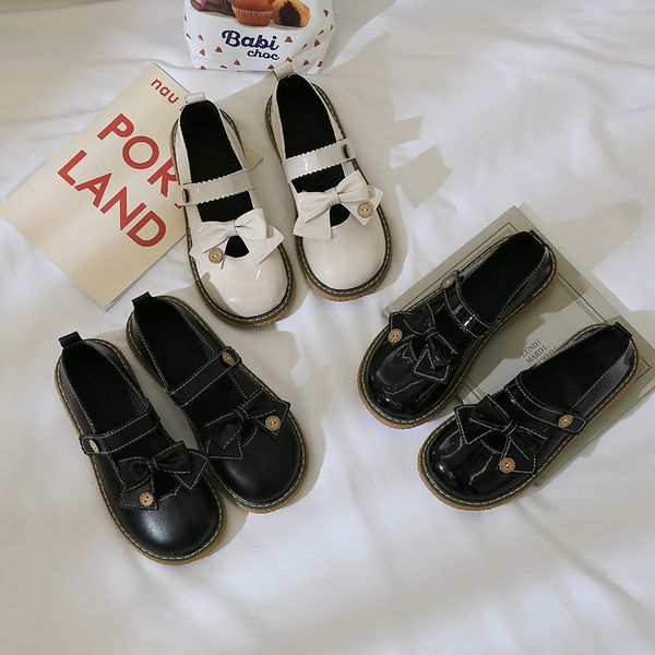 

round toe women shoes autumn shallow mouth casual female sneakers flats oxfords women's soft fall dress leather new comfortable, Black