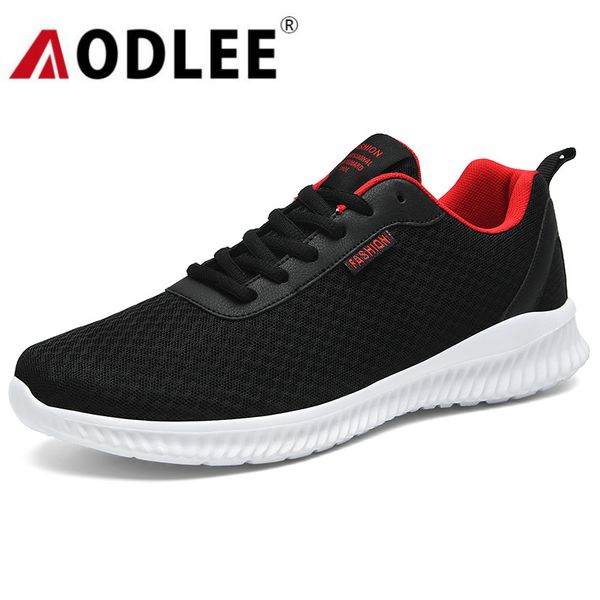 

summer men sneakers breathable mesh shoes men light casual shoes plus size comfort outdoor sport dropshipping aodlee, Black