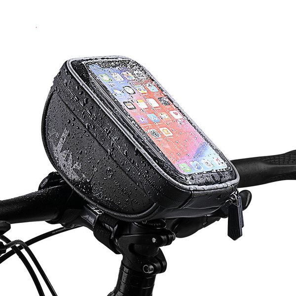 

waterproof bicycle front bag tube frame bag 6 inch touch screen cell phone bag cycling mtb road bike pouch