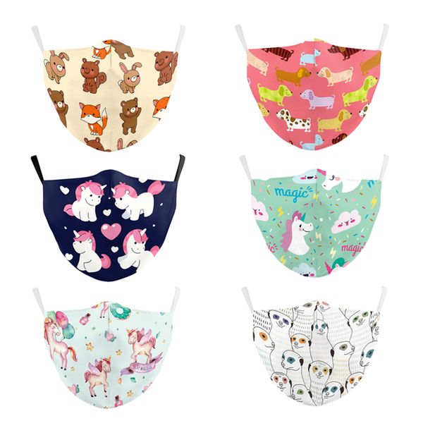 

fashion mask pm2.5 unicorn cotton face mouth mask dustproof protective mask cartoon face masks