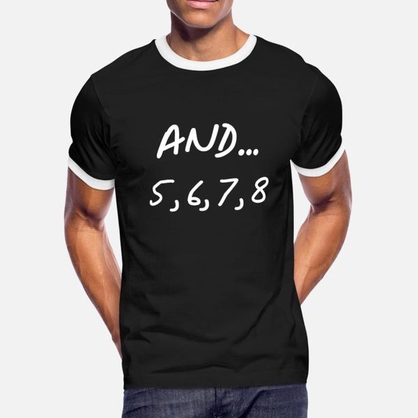 

and 5 6 7 8 dance ballet jazz hip hop funny t shirt men knitted cotton o neck leisure loose authentic spring letters shirt