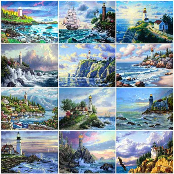 

evershine 5d diy diamond painting seaside scenery diamond embroidery full square round cross stitch mosaic rhinestone home decor