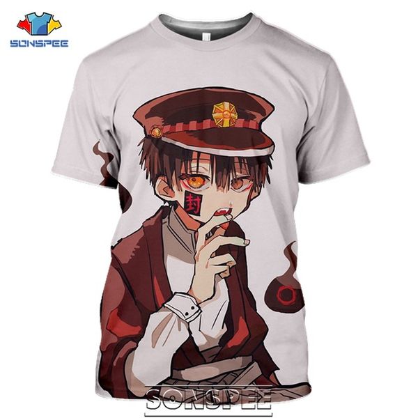 

3d anime toilet-bound jibaku shounen hanako-kun men 3d print shirts anime harajuku hippie men clothing