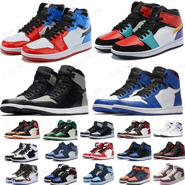 

2020 1 high og basketball shoes 1s royal black toe pine green black court purple white unc patent men women stylist sneakers trainers