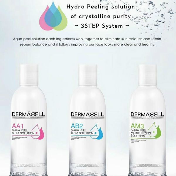 

aqua clean solution dermabell 3*400ml aqua peeling concentrated solution black head clean wash aqua facial serum hydra facial serum