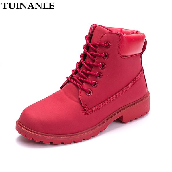 

tuinanle 2020 autumn winter shoes women plush snow boot heel fashion keep warm women's boots woman size 36-42 ankle botas pink, Black