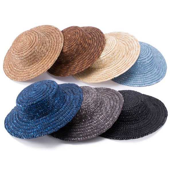 

mini maize straw hats craft making fascinator millinery supplies summer sun mini custom hats a, Blue;gray