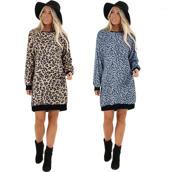 

crew neck bodycon dresses fashion womens party dresses leopard plush womens dresses casual slim long sleeved, Black;gray