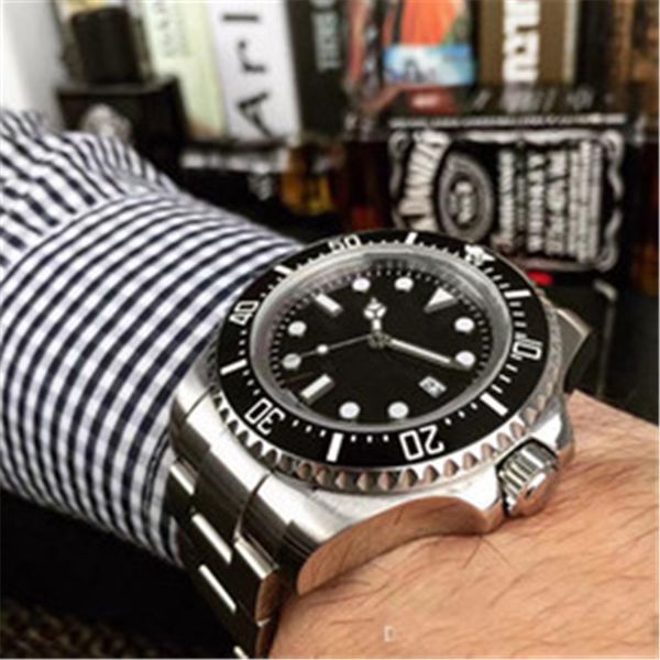 

luxury men's automatic watch ceramic bezel 44mm stanless steel sports men business mechanical sapphire wristwatch, Slivery;brown
