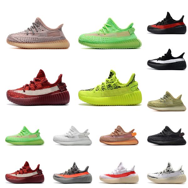 

v2 kids ankle kanye_west booties speed stretch mesh designer shoes platform knit socks sneakers trainers running children 35o, Black