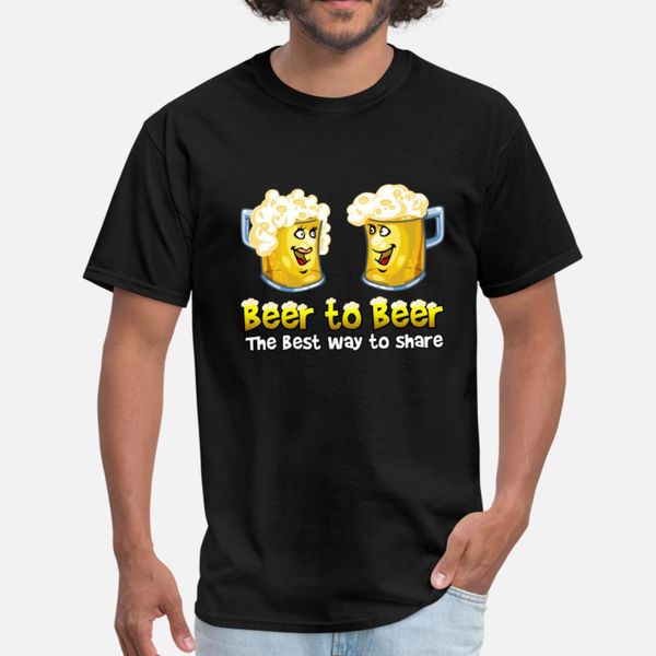 

beer to beer t shirt men create 100% cotton euro size s-3xl unique graphic casual spring cool shirt