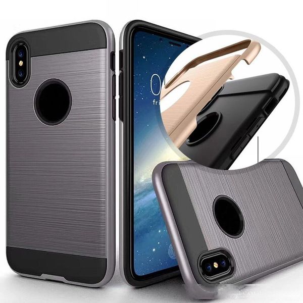

verus brushed hybrid for galaxy s8 plus iphone x case armor rugged ballistic shockproof hard pc+soft tpu beetle slim cover