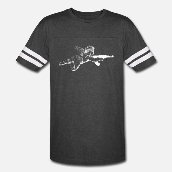 

angel with ak 47 t shirt men print short sleeve euro size s-3xl solid color sunlight funny casual spring trend shirt