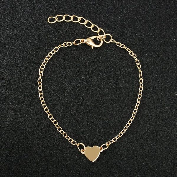 

fashion simple heart-shaped love heart bracelet gift holiday gift simple classical bracelet creative, Golden;silver