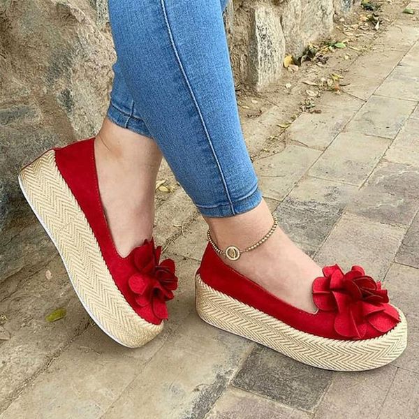 

women's flats platform floral shoes shallow casual ladies shoes summer autumn woman plus size ladies loafers zapatos de mujer, Black