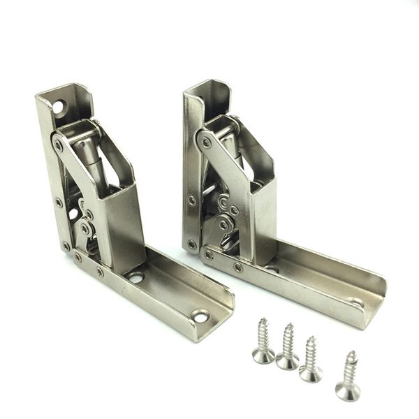 

2pcs cupboard hardware furniture hinge cold-rolled steel folding no drilling