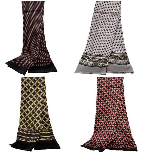 

man shawl 100% pure silk scarf mens silk satin scarves double layer print pattern neckerchief for business gift women scarf, Blue;gray