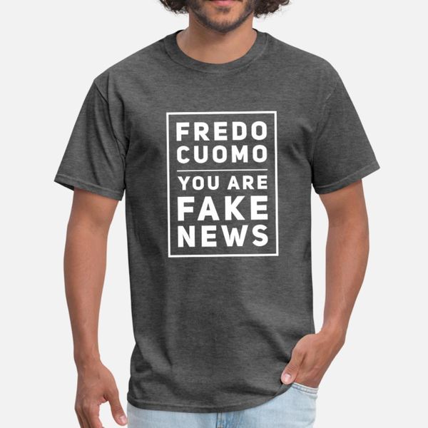 

fredo cuomo you are fake news t shirt men printed 100% cotton s-xxxl pattern graphic building spring natural shirt