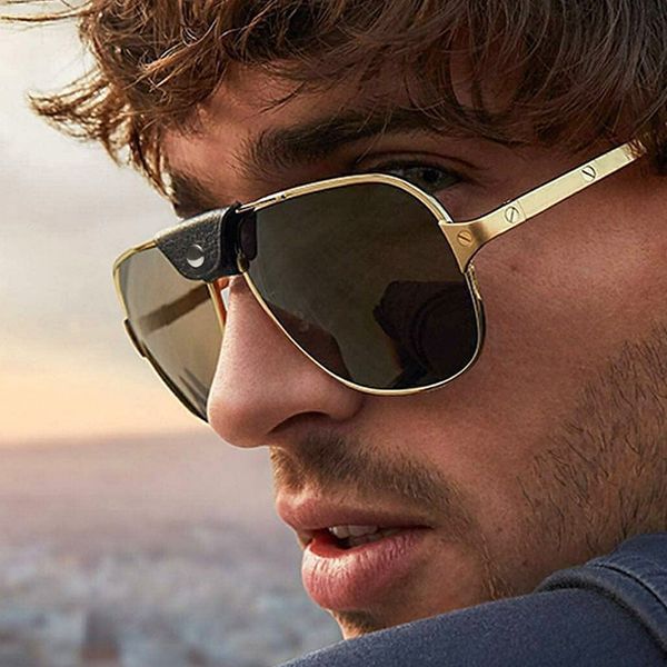 

mizho 2020 vintage polarized sunglasses men uv protection classic womens brand sunglasses metal coating lens driving shades, White;black