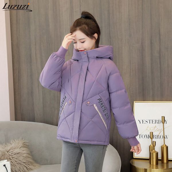 

women's down & parkas luzuzi cotton-padded jacket women 2021 winter padded thicken warm coat female outwear snow -5 to -10c, Black