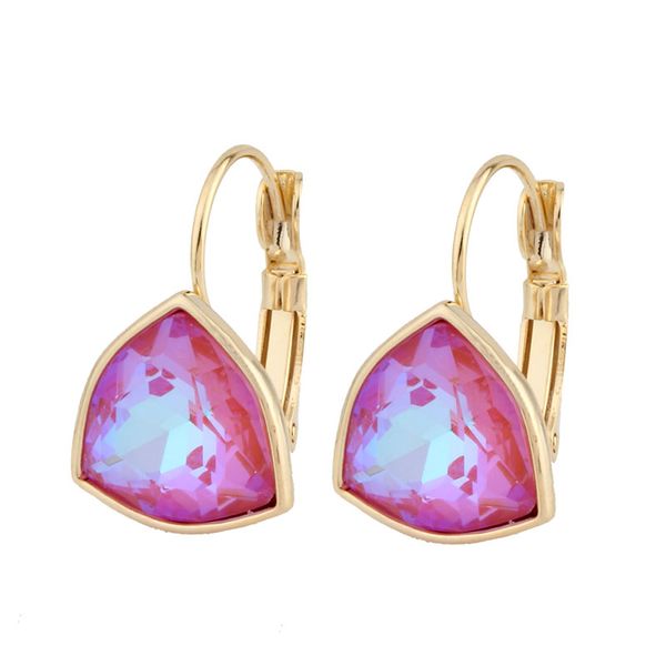

dangle & chandelier light yellow gold color 2021 fashion earrings crystals drop for women elegant party wedding jewelry gift, Silver