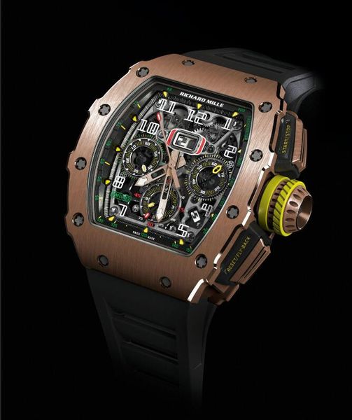 

q12020 a5 richard mill luxury sport watches stainless steel diamond iced watch all dial work chronograph rubber strap r-male clock1