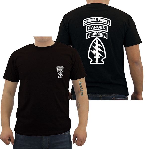

fashion us army special forces airborne commando ranger front & back print t-shirt men short sleeve t shirt cool tees