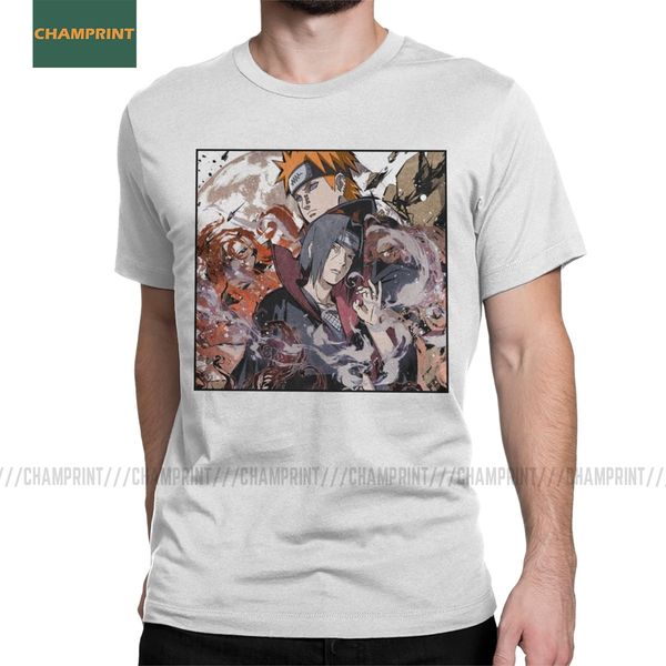 

men a painful hatred naruto t shirts akatsuki pein anime itachi uchiha sasuke cotton short sleeve tee gift idea t-shirt