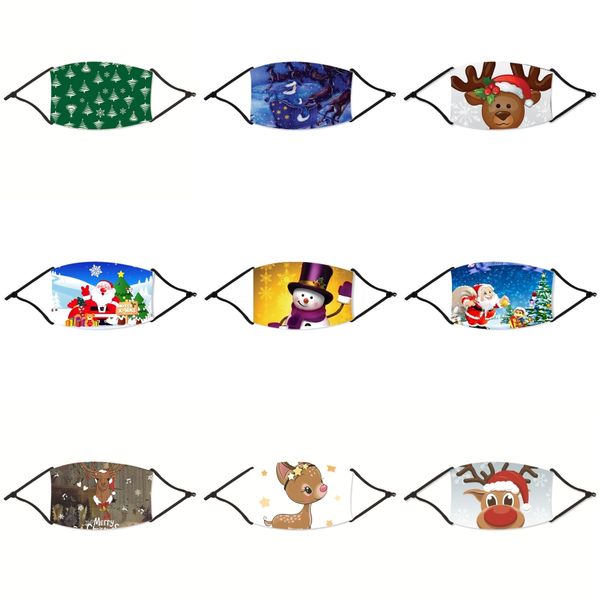 

mouth ice christmas mask anti dust face er pm2.5 dustproof anti-l washable reusable cotton christmas masks tools in stock#96433, Black