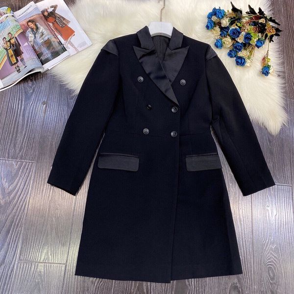

2020 designer women's jacket spring and autumn luxury fashion mid-length acetate satin ol suit dress jacket, Camo