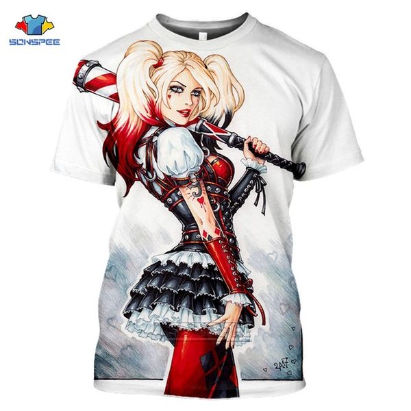 

harley quinn cosplay joker costume men homme h49 3d print shirts funny aesthetic humor men clothing