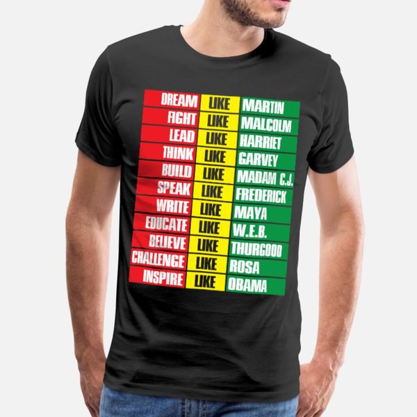 

black history month leaders influential inspiratio t shirt men printed cotton plus size 3xl solid color gift basic spring unique shirt