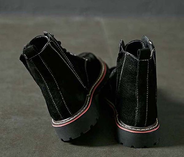 

классический модный и изысканный женщин сапоги высокие каблуки и натуральная кожа на открытом воздухе моде сапоги 03 p101, Black