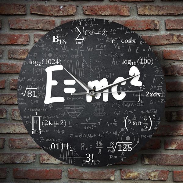 

theory of relativity math formula wall clock scientist physics teacher gift school classroom decor