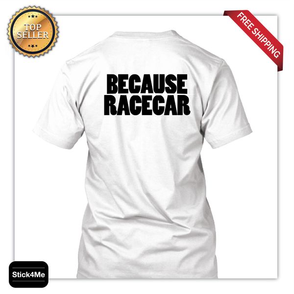 

summer fashion because racing t-shirt printing racing fans rics t-shirt summer back print menswear