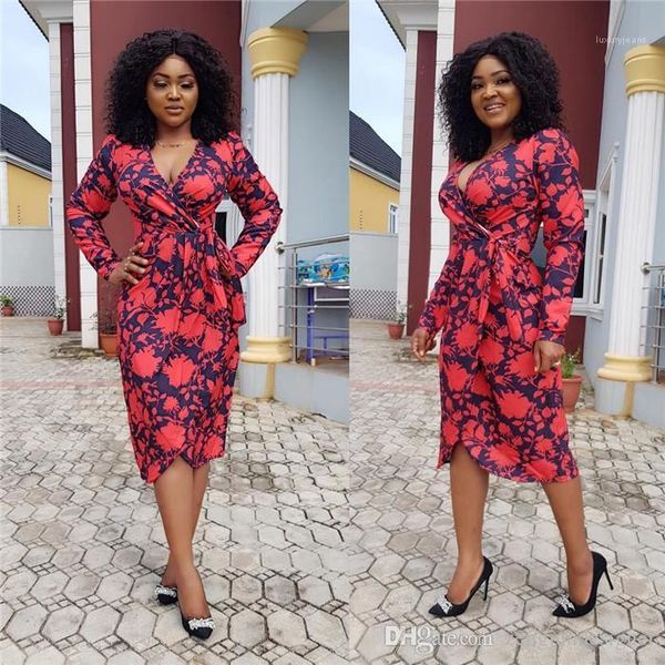 

sleeve style casual apparel female clothing women summer designer floral print dresses v neck long, Black;gray