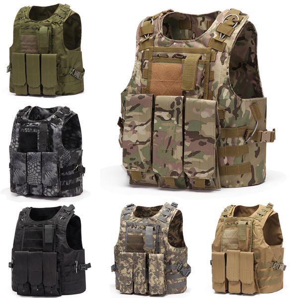 

zohan tactical vest molle plate carrier combat vest for outdoor hunting vests accessories, Camo;black
