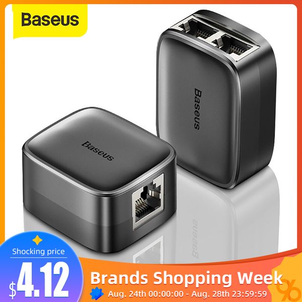 

baseus rj45 connector 1 to 2 ethernet cable adapter lan cable extender splitter for internet connection female to female