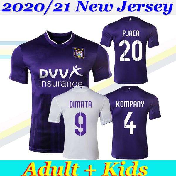 

2020/21 rsc anderlecht soccer jersey verschaeren 20 21 rsca trebel home away camiseta football shirt kompany pjaca maillots de football, Black;yellow