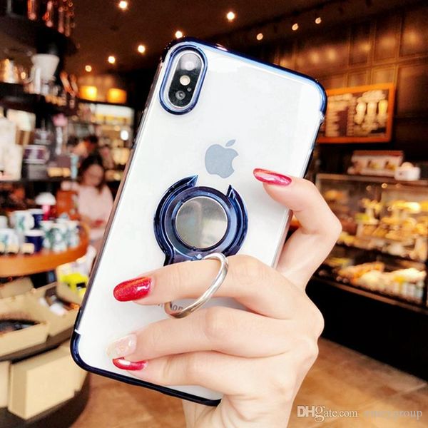 

luxury magnetic ring stand case for iphone 11 pro max 6 6s 7 8 plus full cover case for iphone x xs xs max xr plating soft tpu phone case