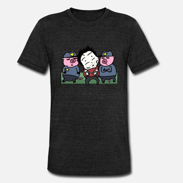 

pig arrest t shirt men print short sleeve crew neck famous breathable spring autumn kawaii shirt