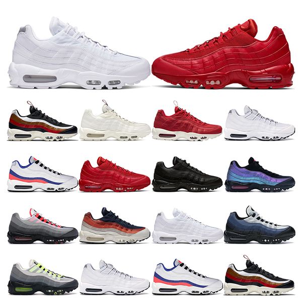

95 running shoes mens sneakers pure platinum triple black neon sail obsidian solar red throwback future red mens sports trainers outdoor