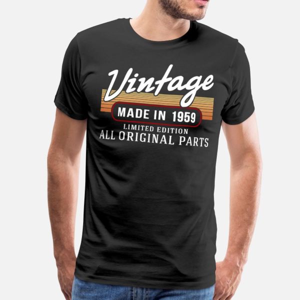 

родился в 1959 урожай 1959 шестидесятый день рождения идеи подарков t shirt men пользовательских tee shirt crew neck оригинал известные здан