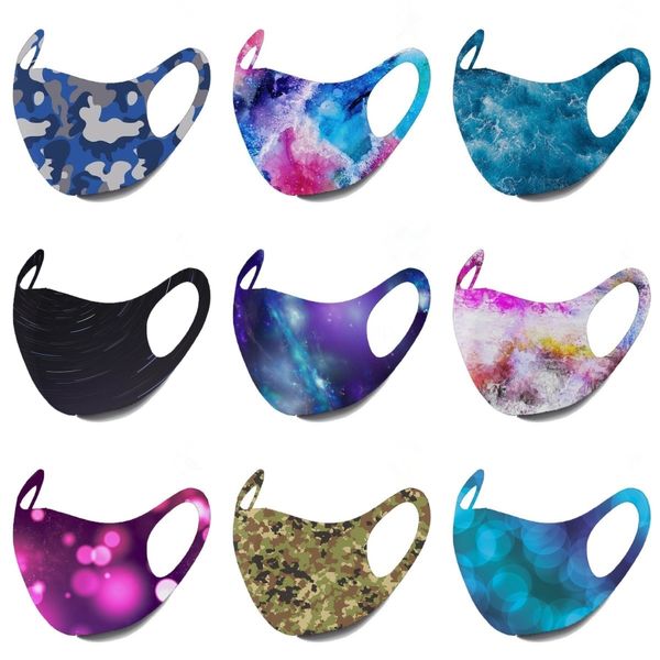 

3d волшебные печати спорт маска summer cool skin губка дышащая велоспорт маска удобная упругая сила шеи шарф езда шарф d # 250 # 816 # 492